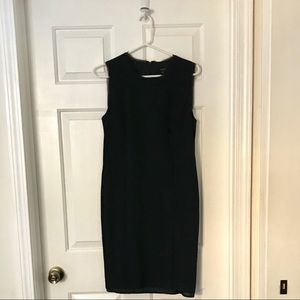 Ann Taylor sleeveless black sheath dress sz 8